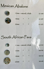 Mexican Abalone and South African Pava buttons