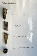 Buffalo Horn Toggles